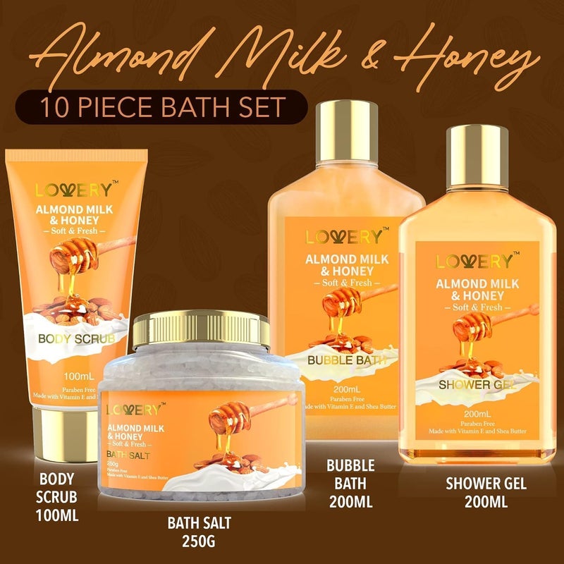 LOVERY Almond Milk & Honey Bath Gift Set - Image 2